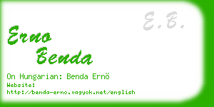 erno benda business card