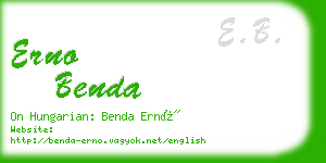 erno benda business card